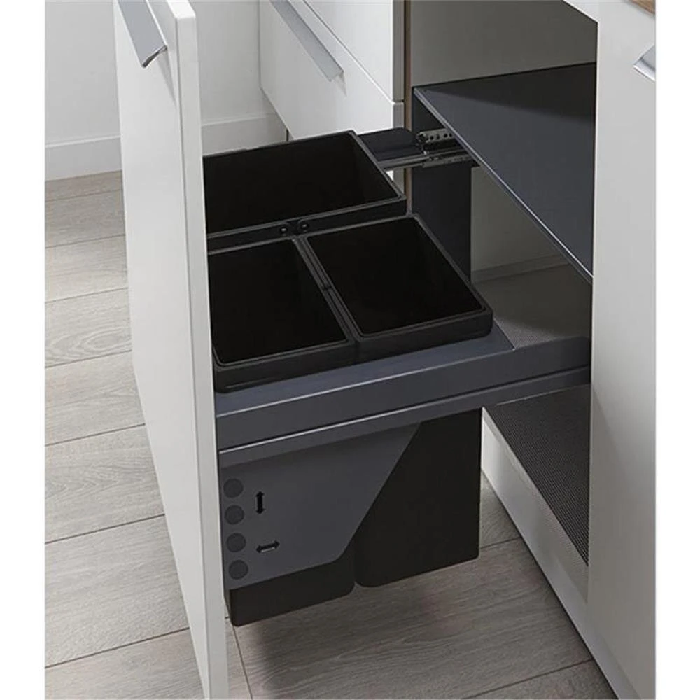 Wesco Abfallsammler SortoMaxx Für 60er Unterschrank Mit Dreifachtrennung 17 + 2 X 8 Liter 3 Wesco Abfallsammler SortoMaxx Für 60er Unterschrank Mit Dreifachtrennung 17 + 2 X 8 Liter