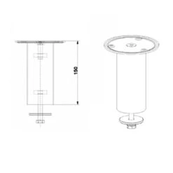 Barkonsole BKF45-150, Alu-Metallgrau-farben Lackiert 7 Barkonsole BKF45-150, Alu-Metallgrau-farben Lackiert -Geschirr barkonsole bkf45 150 alu metallgrau farben lackiert3