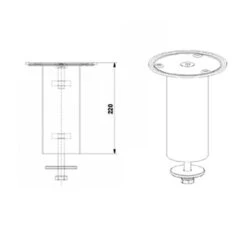 Barkonsole BKF45-220, Alu-Optik -Geschirr barkonsole bkf45 220 alu optik3