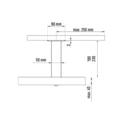 Barkonsole Capri Gerade, Alu Silberfarben, 190 Mm -Geschirr barkonsole capri gerade aluminium 190 mm 13
