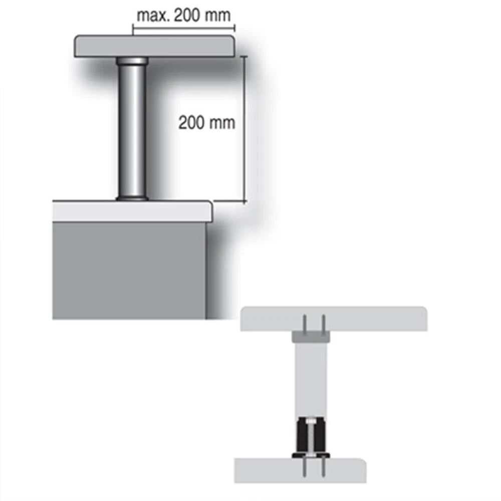 Barkonsole TableLine 1, Edelstahl-Optik 4 Barkonsole TableLine 1, Edelstahl-Optik – Bild 2