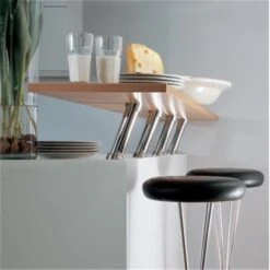 Barkonsole TableLine 2, Edelstahl-Optik -Geschirr barkonsole tableline 2 edelstahl optik3