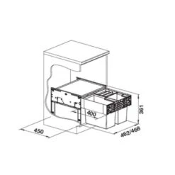 BLANCO Einbau-Abfallsammler SELECT II 50/3 -Geschirr blanco einbau abfallsammler select ii 50 33