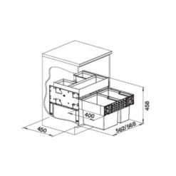 BLANCO Einbau-Abfallsammler SELECT II 60/2 Orga -Geschirr blanco einbau abfallsammler select ii 60 2 orga3