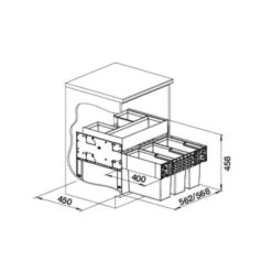 BLANCO Einbau-Abfallsammler SELECT II 60/3 Orga -Geschirr blanco einbau abfallsammler select ii 60 3 orga3