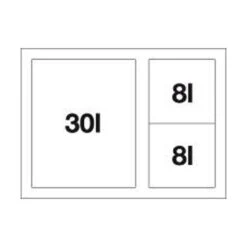 Geschirr -Geschirr blanco einbau abfallsammler select ii xl 60 3 orga2