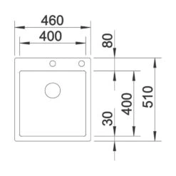 BLANCO Einbaubecken CLARON 400-IF/A Edelstahl Durinox InFino -Geschirr blanco einbaubecken claron 400 if a edelstahl durinox infino3