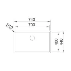 BLANCO Einbaubecken CLARON 700-IF Edelstahl Durinox InFino -Geschirr blanco einbaubecken claron 700 if edelstahl durinox infino3