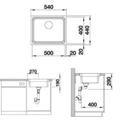 BLANCO Einbaubecken ETAGON 500-IF Edelstahl Seidenglanz | InFino Ablauf | 521840 10 BLANCO Einbaubecken ETAGON 500-IF Edelstahl Seidenglanz | InFino Ablauf | 521840 -Geschirr blanco einbaubecken etagon 500 if edelstahl seidenglanz infino ablauf 5218404