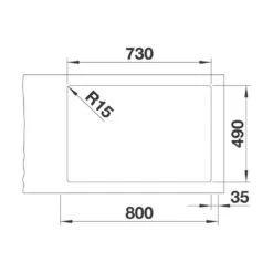 BLANCO Einbaubecken ETAGON 700-IF/A Edelstahl Seidenglanz InFino -Geschirr blanco einbaubecken etagon 700 if a edelstahl seidenglanz infino4