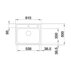 BLANCO Einbaubecken LEMIS 6-IF Edelstahl Bürstfinish -Geschirr blanco einbaubecken lemis 6 if edelstahl buerstfinish3