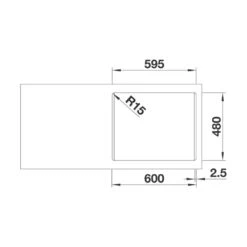 BLANCO Einbaubecken LEMIS 6-IF Edelstahl Bürstfinish -Geschirr blanco einbaubecken lemis 6 if edelstahl buerstfinish4