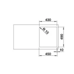 BLANCO Einbaubecken SUPRA 400-IF/A Edelstahl Bürstfinish -Geschirr blanco einbaubecken supra 400 if a edelstahl buerstfinish3