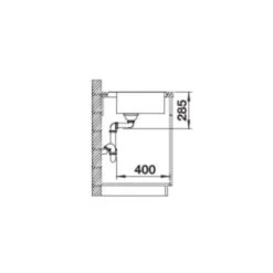 BLANCO Einbaubecken SUPRA 400-IF/A Edelstahl Bürstfinish -Geschirr blanco einbaubecken supra 400 if a edelstahl buerstfinish4