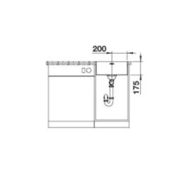 BLANCO Einbaubecken SUPRA 400-IF/A Edelstahl Bürstfinish -Geschirr blanco einbaubecken supra 400 if a edelstahl buerstfinish5