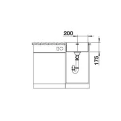 BLANCO Einbaubecken SUPRA 400-IF Edelstahl Bürstfinish -Geschirr blanco einbaubecken supra 400 if edelstahl buerstfinish5
