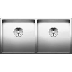 BLANCO Einbauspüle CLARON 400/400-IF Edelstahl | InFino Ablauf