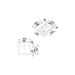 BLANCO Einbauspüle CLARON 550-IF/A Edelstahl | InFino Ablauf -Geschirr blanco einbauspuele claron 550 if a edelstahl infino ablauf5