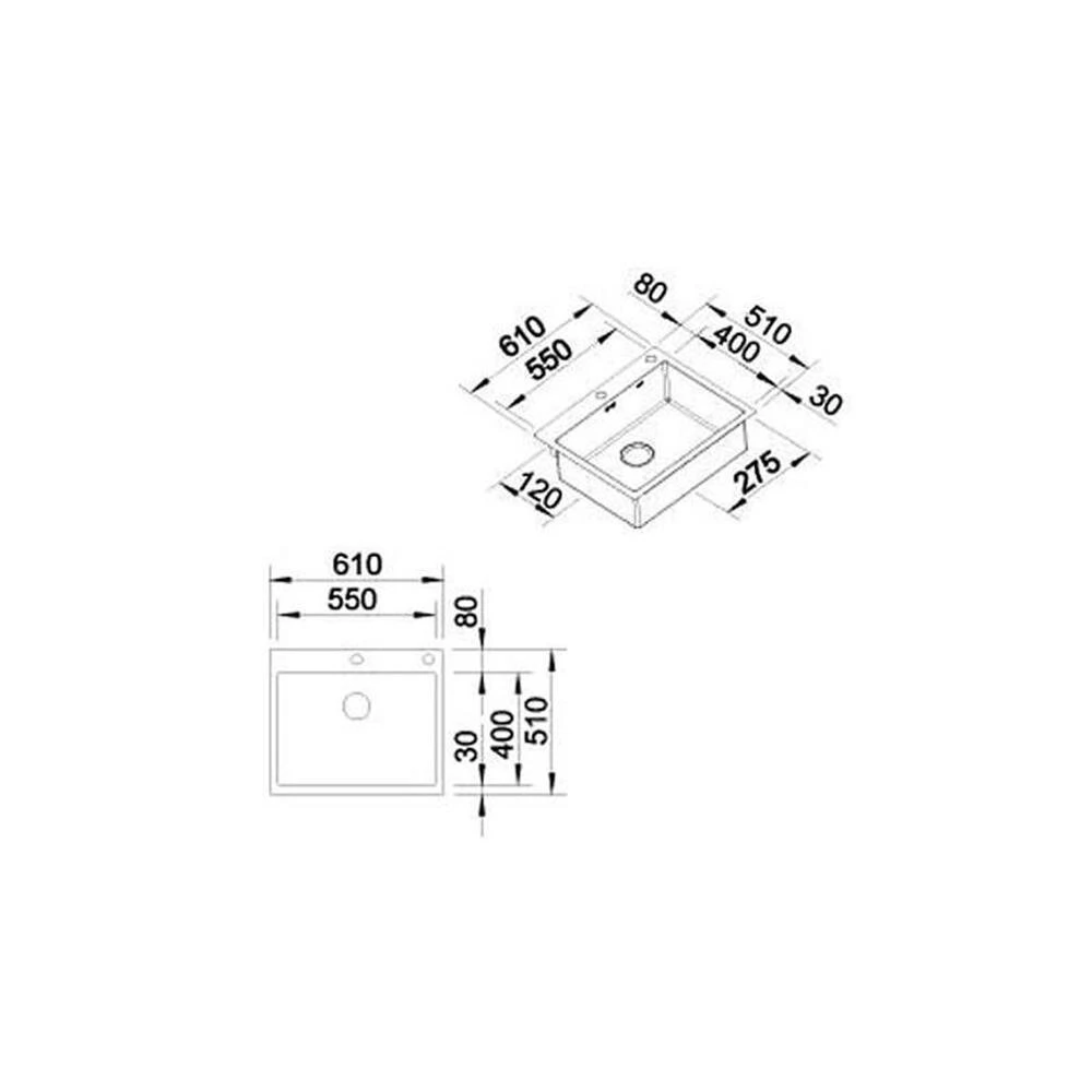 BLANCO Einbauspüle CLARON 550-IF Edelstahl | InFino Ablauf 6 BLANCO Einbauspüle CLARON 550-IF Edelstahl | InFino Ablauf – Bild 4