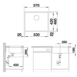 BLANCO Einbauspüle CLARON XL 60-U DampfgarPlus Edelstahl | InFino Ablauf -Geschirr blanco einbauspuele claron xl 60 u dampfgarplus edelstahl infino ablauf4