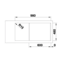 Blanco Einbauspüle CLASSIMO 6 S-IF Edelstahl Bürstfinish -Geschirr blanco einbauspuele classimo 6 s if edelstahl buerstfinish4