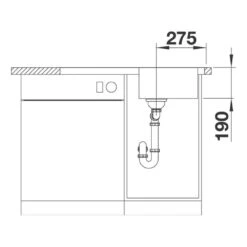BLANCO Einbauspüle DINAS 45S Edelstahl Bürstfinish -Geschirr blanco einbauspuele dinas 45s edelstahl buerstfinish5