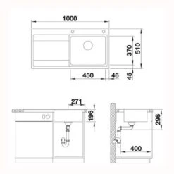 BLANCO Einbauspüle DIVON II 5 S-IF Edelstahl Seidenglanz | InFino Ablauf -Geschirr blanco einbauspuele divon ii 5 s if edelstahl seidenglanz infino ablauf5