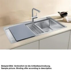 BLANCO Einbauspüle DIVON II 6 S-IF Edelstahl Seidenglanz | InFino Ablauf -Geschirr blanco einbauspuele divon ii 6 s if edelstahl seidenglanz infino ablauf3