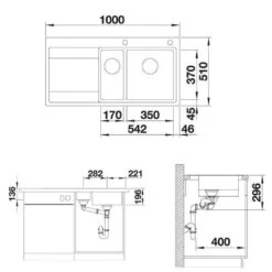 BLANCO Einbauspüle DIVON II 6 S-IF Edelstahl Seidenglanz | InFino Ablauf -Geschirr blanco einbauspuele divon ii 6 s if edelstahl seidenglanz infino ablauf5
