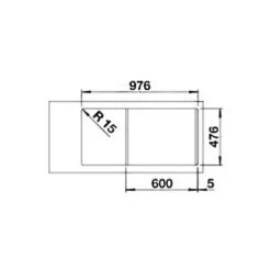BLANCO Einbauspüle LANTOS II 6 S-IF Edelstahl Bürstfinish -Geschirr blanco einbauspuele lantos ii 6 s if edelstahl buerstfinish4