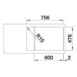BLANCO Einbauspüle LANTOS XL 6S-IF Compact Edelstahl Bürstfinish Mit Ablauffernbedienung -Geschirr blanco einbauspuele lantos xl 6s if compact edelstahl buerstfinish mit ablauffernbedienung4