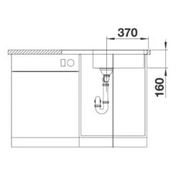BLANCO Einbauspüle LANTOS XL 6S-IF Compact Edelstahl Bürstfinish Mit Ablauffernbedienung -Geschirr blanco einbauspuele lantos xl 6s if compact edelstahl buerstfinish mit ablauffernbedienung5