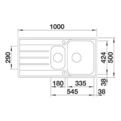 BLANCO Einbauspüle LEMIS 6 S-IF Edelstahl Bürstfinish -Geschirr blanco einbauspuele lemis 6 s if edelstahl buerstfinish3