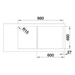 BLANCO Einbauspüle LEMIS XL 6 S-IF Edelstahl Bürstfinish -Geschirr blanco einbauspuele lemis xl 6 s if edelstahl buerstfinish4