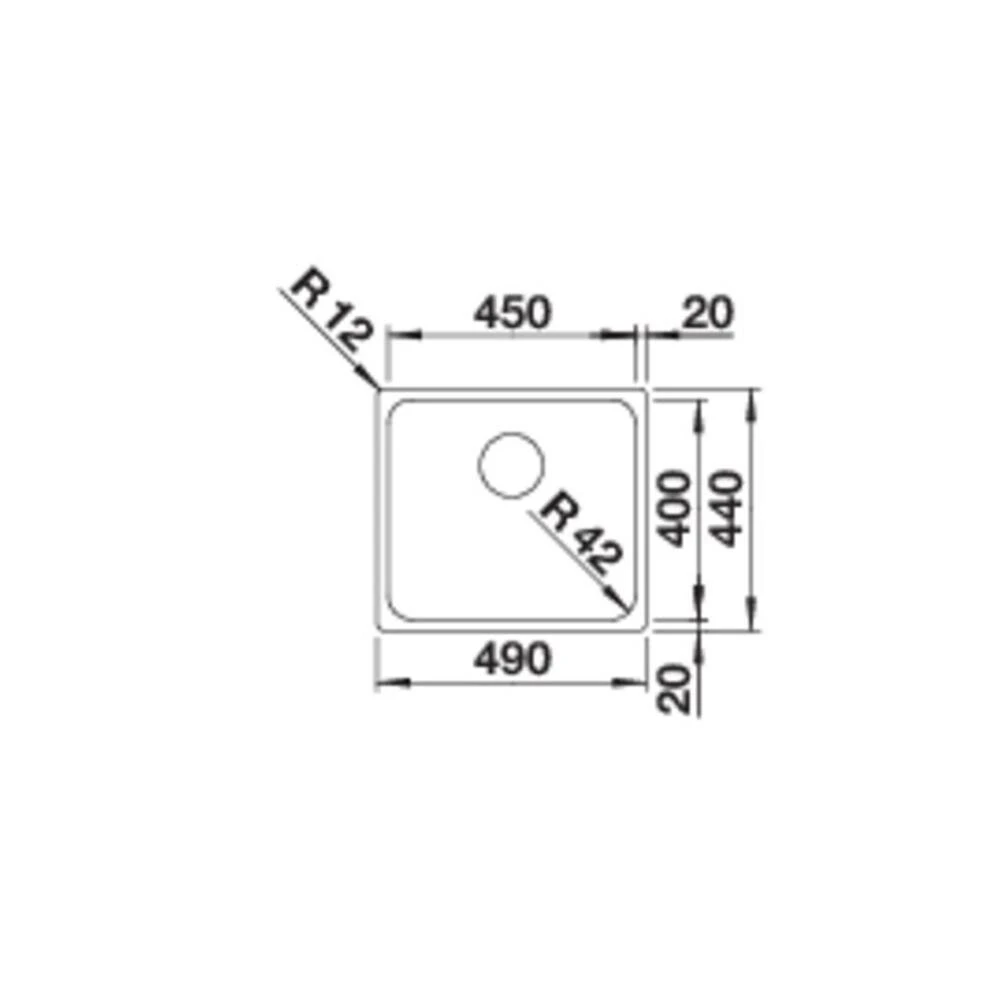 BLANCO Einbauspüle SOLIS 450-IF Edelstahl Bürstfinish 4 BLANCO Einbauspüle SOLIS 450-IF Edelstahl Bürstfinish – Bild 2