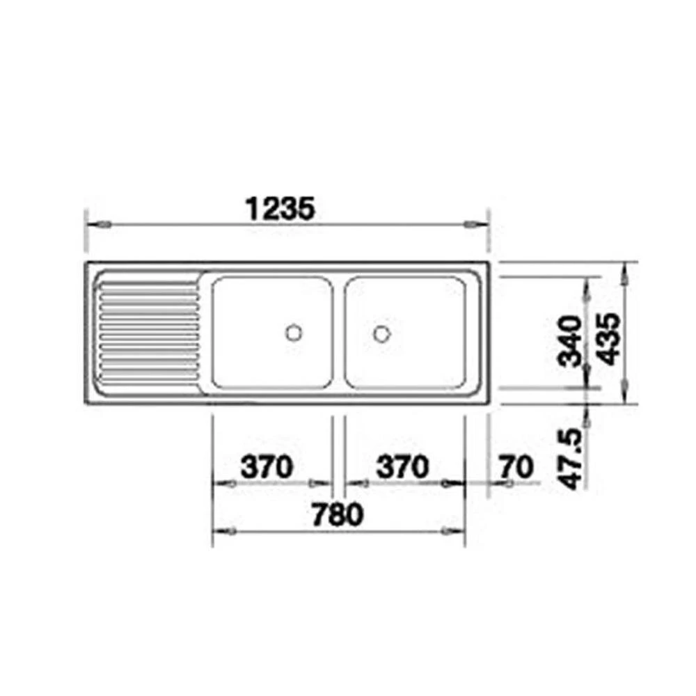 BLANCO Einbauspüle TOP EZS 12 X 4-2 Edelstahl Naturfinish 5 BLANCO Einbauspüle TOP EZS 12 X 4-2 Edelstahl Naturfinish – Bild 3