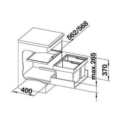 BLANCO FLEXON II 60/2 Einbau-Abfallsammler -Geschirr blanco flexon ii 60 2 einbau abfallsammler4