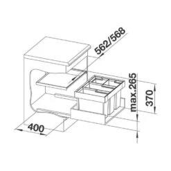 BLANCO FLEXON II 60/4 Einbau-Abfallsammler -Geschirr blanco flexon ii 60 4 einbau abfallsammler3