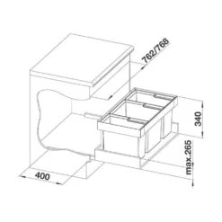 BLANCO FLEXON II 80/3 Einbau-Abfallsammler -Geschirr blanco flexon ii 80 3 einbau abfallsammler4
