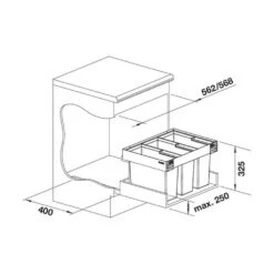 BLANCO FLEXON II Low 60/3 Einbau-Abfallsammler -Geschirr blanco flexon ii low 60 3 einbau abfallsammler4