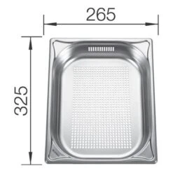 BLANCO Gastronormbehälter GN 1/2-65, Bodenfläche Gelocht