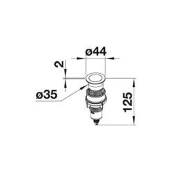 BLANCO PushControl Ablauffernbedienung Edelstahl | 233696 -Geschirr blanco pushcontrol ablauffernbedienung edelstahl 2336963