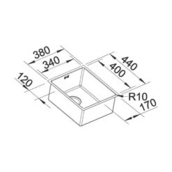 BLANCO Unterbaubecken CLARON 340-U Edelstahl Durinox InFino -Geschirr blanco unterbaubecken claron 340 u edelstahl durinox infino5