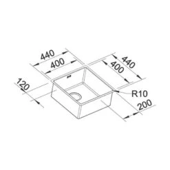 BLANCO Unterbaubecken CLARON 400-U Edelstahl Durinox InFino -Geschirr blanco unterbaubecken claron 400 u edelstahl durinox infino5