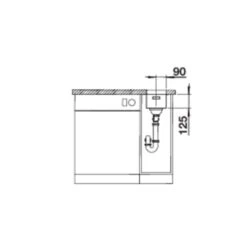 BLANCO Unterbaubecken SOLIS 180-U Edelstahl Bürstfinish -Geschirr blanco unterbaubecken solis 180 u edelstahl buerstfinish5