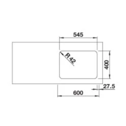 BLANCO Unterbaubecken SOLIS 340/180-U Edelstahl Bürstfinish -Geschirr blanco unterbaubecken solis 340 180 u edelstahl buerstfinish4