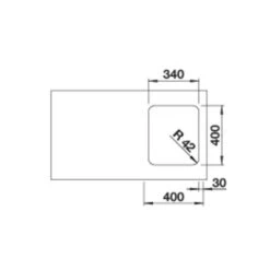 BLANCO Unterbaubecken SOLIS 340-U Edelstahl Bürstfinish -Geschirr blanco unterbaubecken solis 340 u edelstahl buerstfinish3