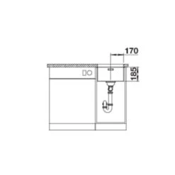 BLANCO Unterbaubecken SOLIS 340-U Edelstahl Bürstfinish -Geschirr blanco unterbaubecken solis 340 u edelstahl buerstfinish5