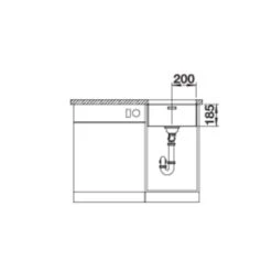 BLANCO Unterbaubecken SOLIS 400-U Edelstahl Bürstfinish -Geschirr blanco unterbaubecken solis 400 u edelstahl buerstfinish5
