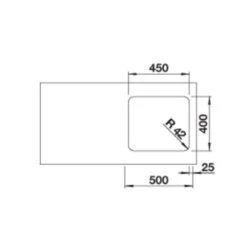 BLANCO Unterbaubecken SOLIS 450-U Edelstahl Bürstfinish -Geschirr blanco unterbaubecken solis 450 u edelstahl buerstfinish3